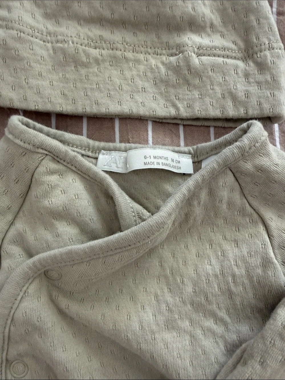 Zara Baby Two-Piece Set in Tan/Sage